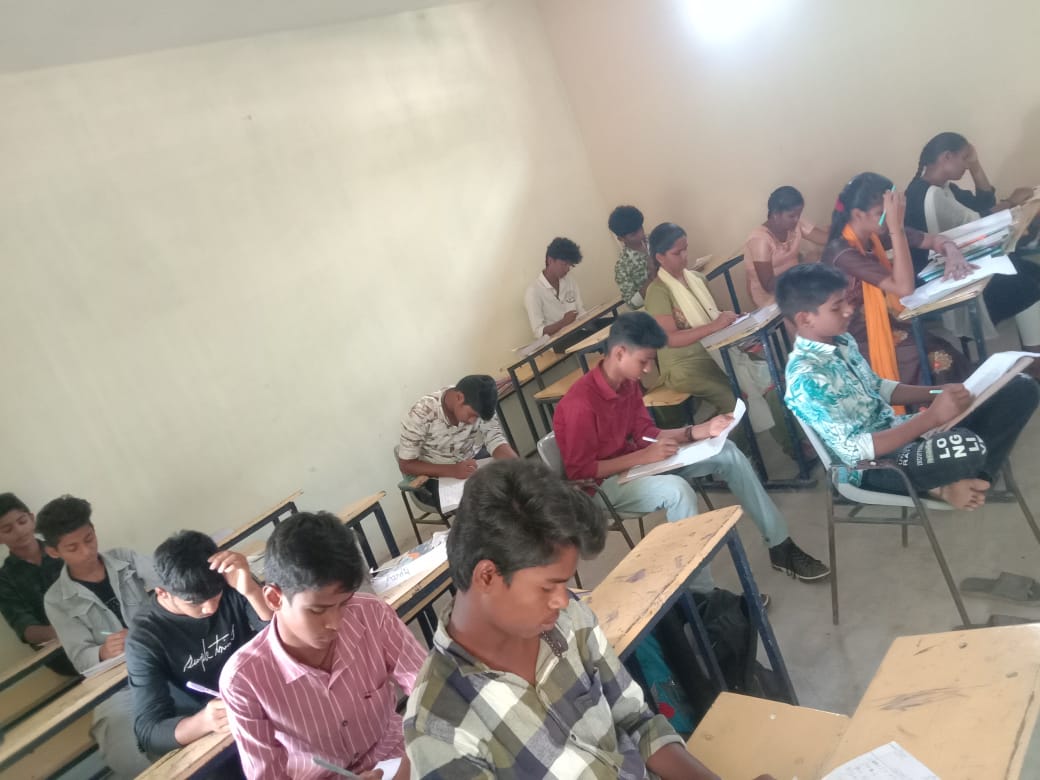 Focused classroom study hour at Amulya Academy